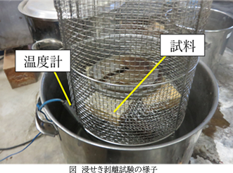 木質材料の浸せき剥離試験について